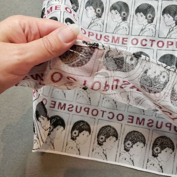 Octopus me anime weird mesh short sleeve hooded shirt. - Picture 8 of 15